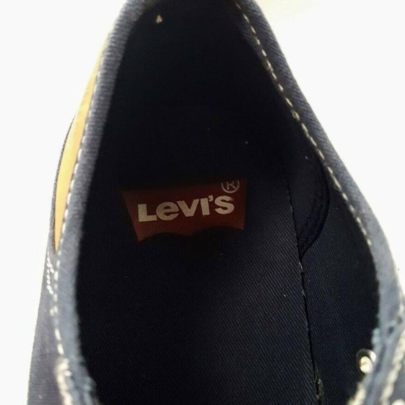 Levis Casual Comfort Canvas Sneakers Dark Blue 8 - Picture 9 of 10